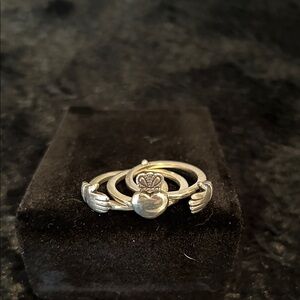 Peter Stone Silver Claddagh Ring size 7